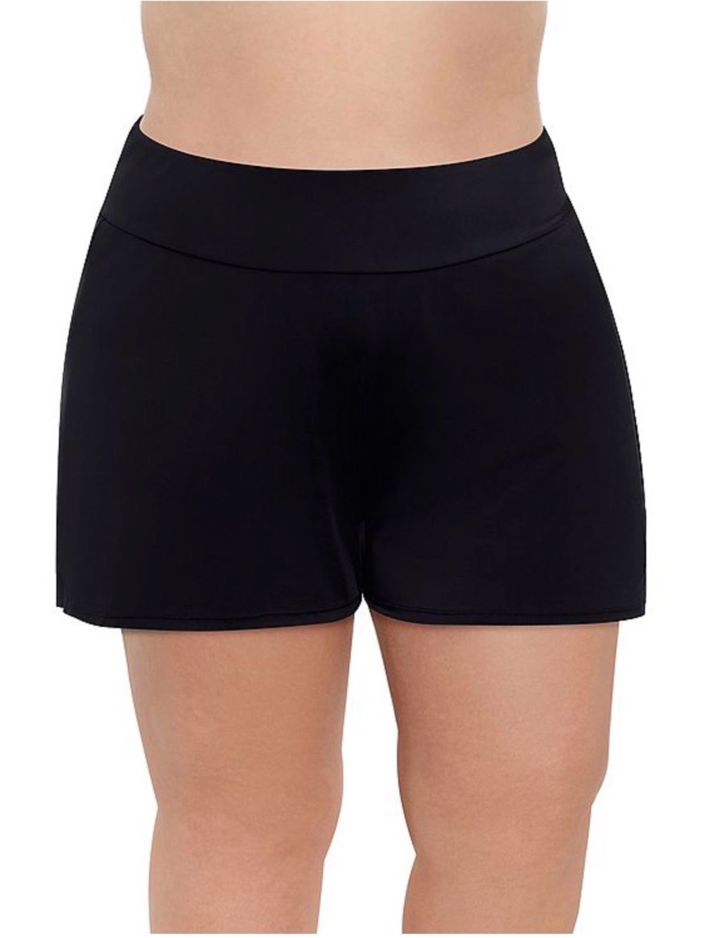 Bal Harbour Swim Tummy Control Swim Shorts Black 1X NWT Womens